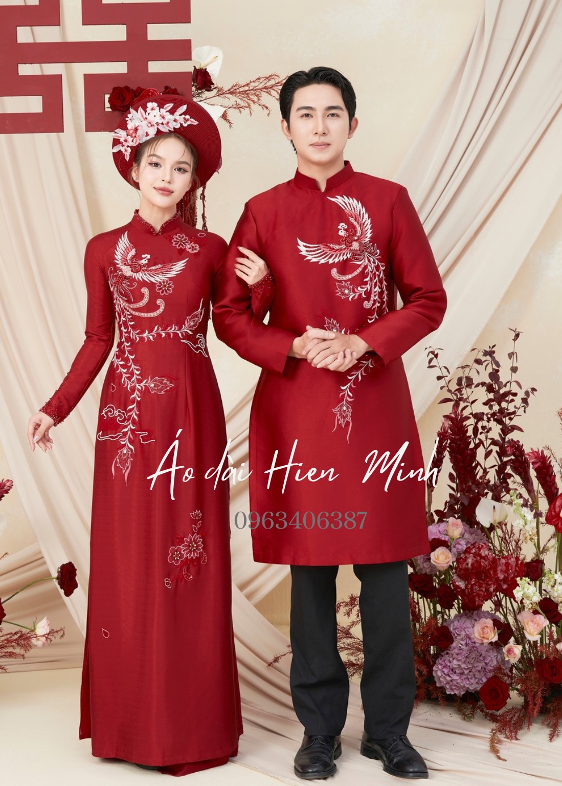 ao dai cuoi mau do