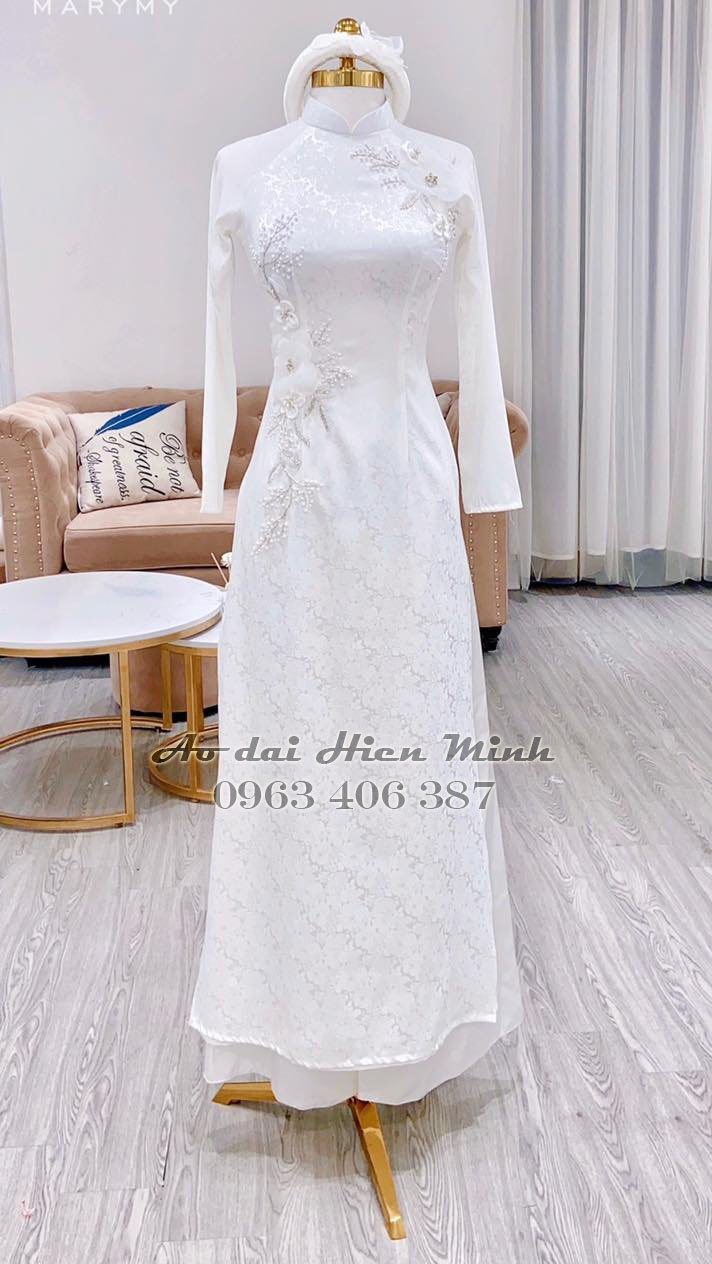 ao dai co dau vai gam