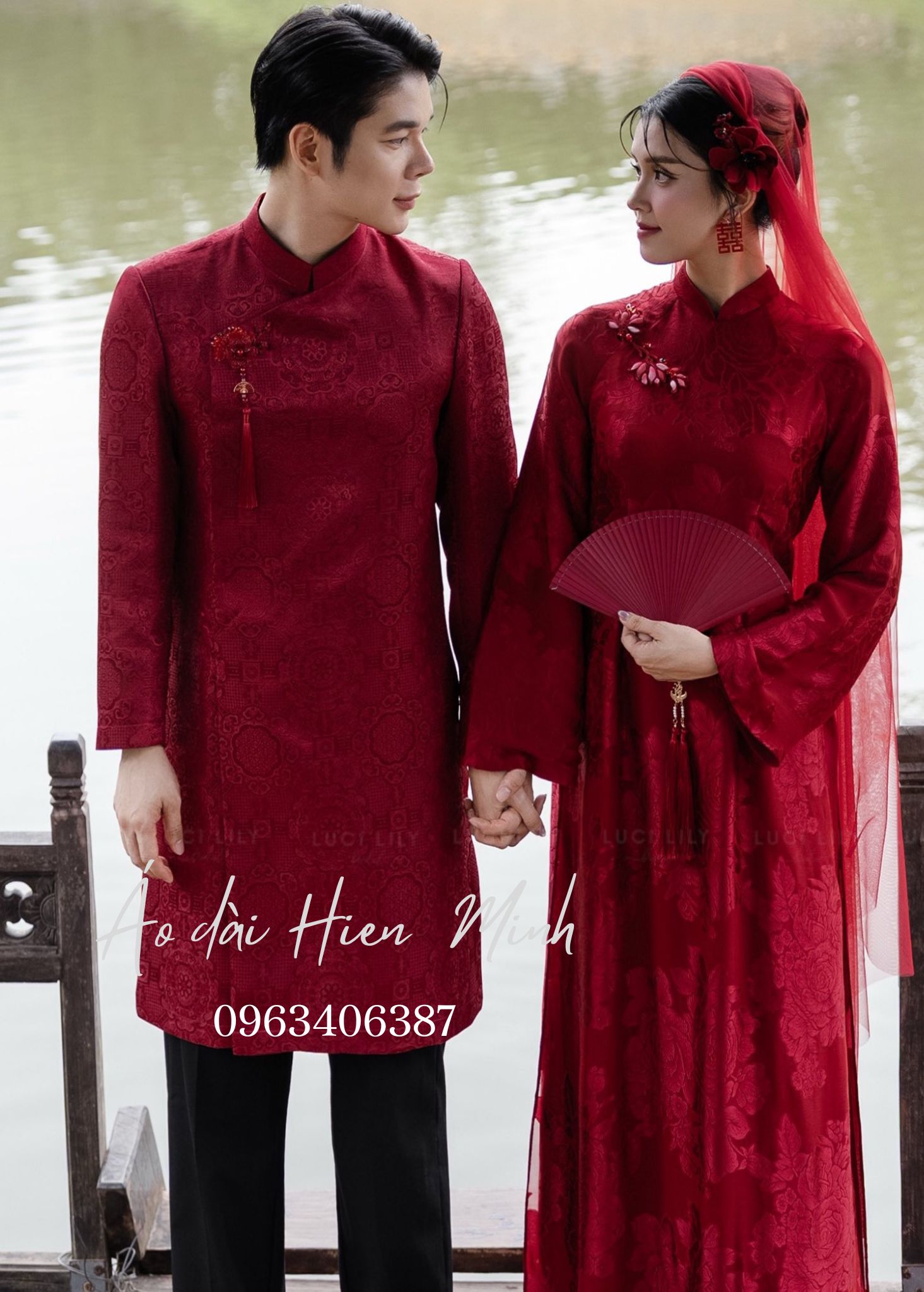 ao dai cuoi mau do 