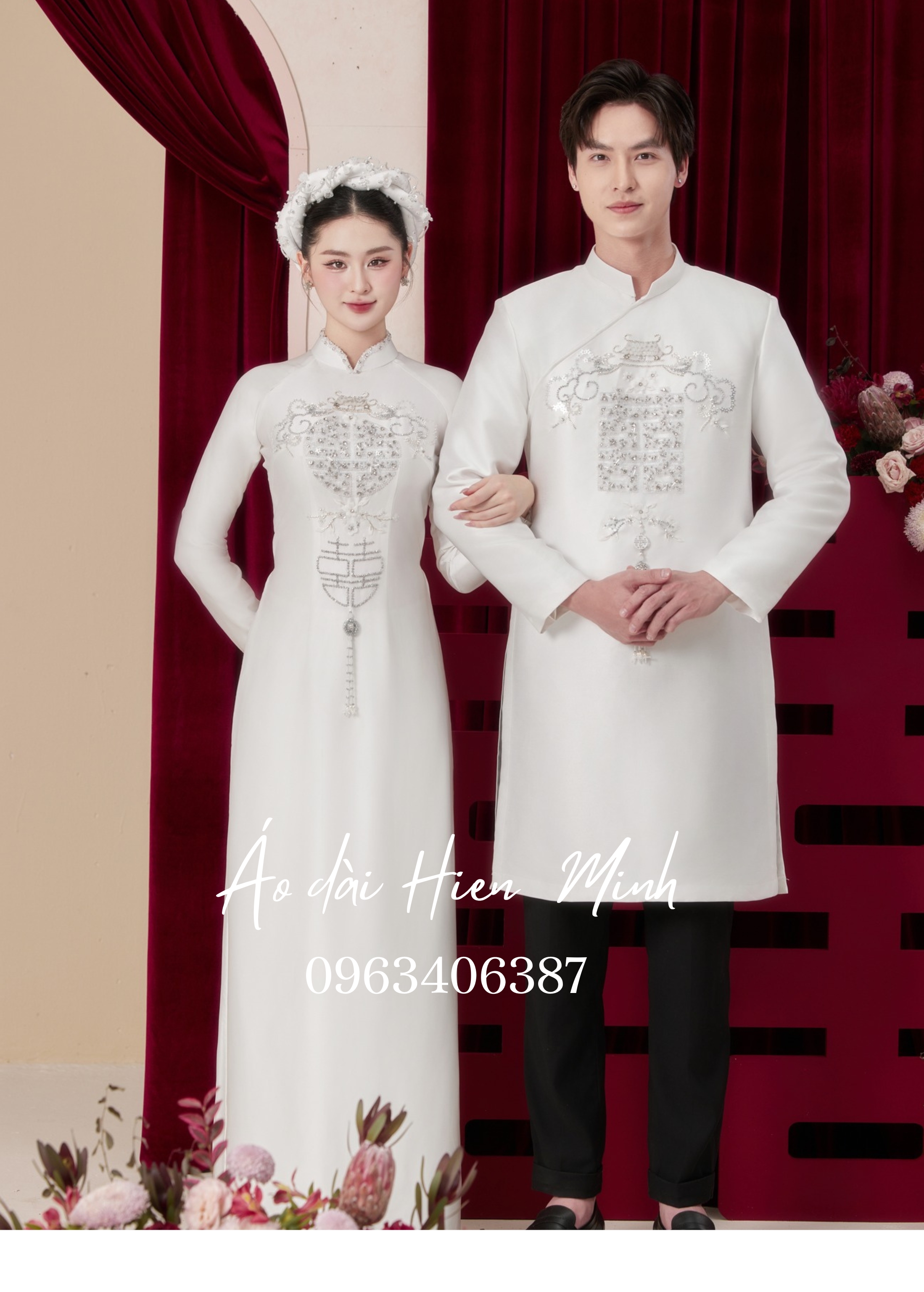 ao dai an hoi mau trang