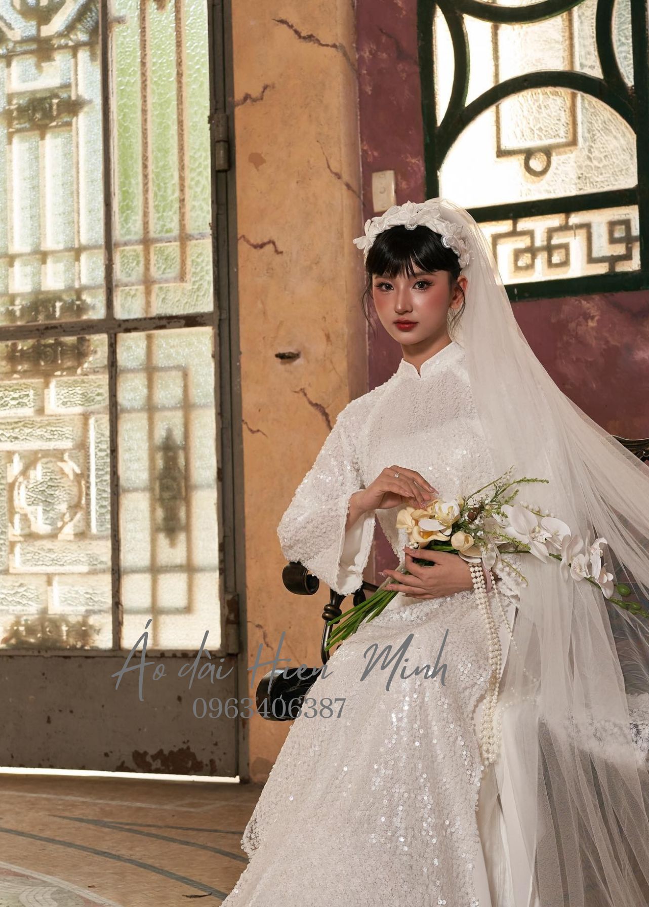ao dai trang co dau