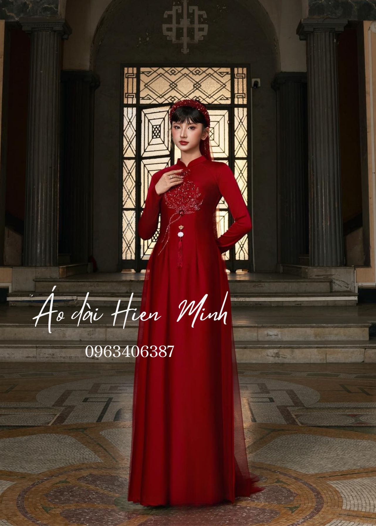 ao dai co dau do