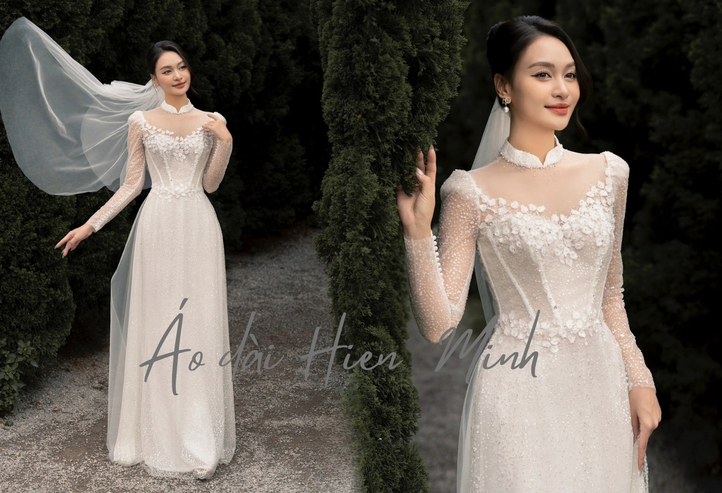 ao dai cuoi co dau vai ren