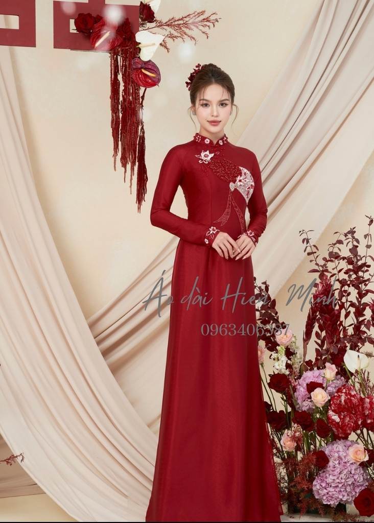 ao dai co dau vai lua