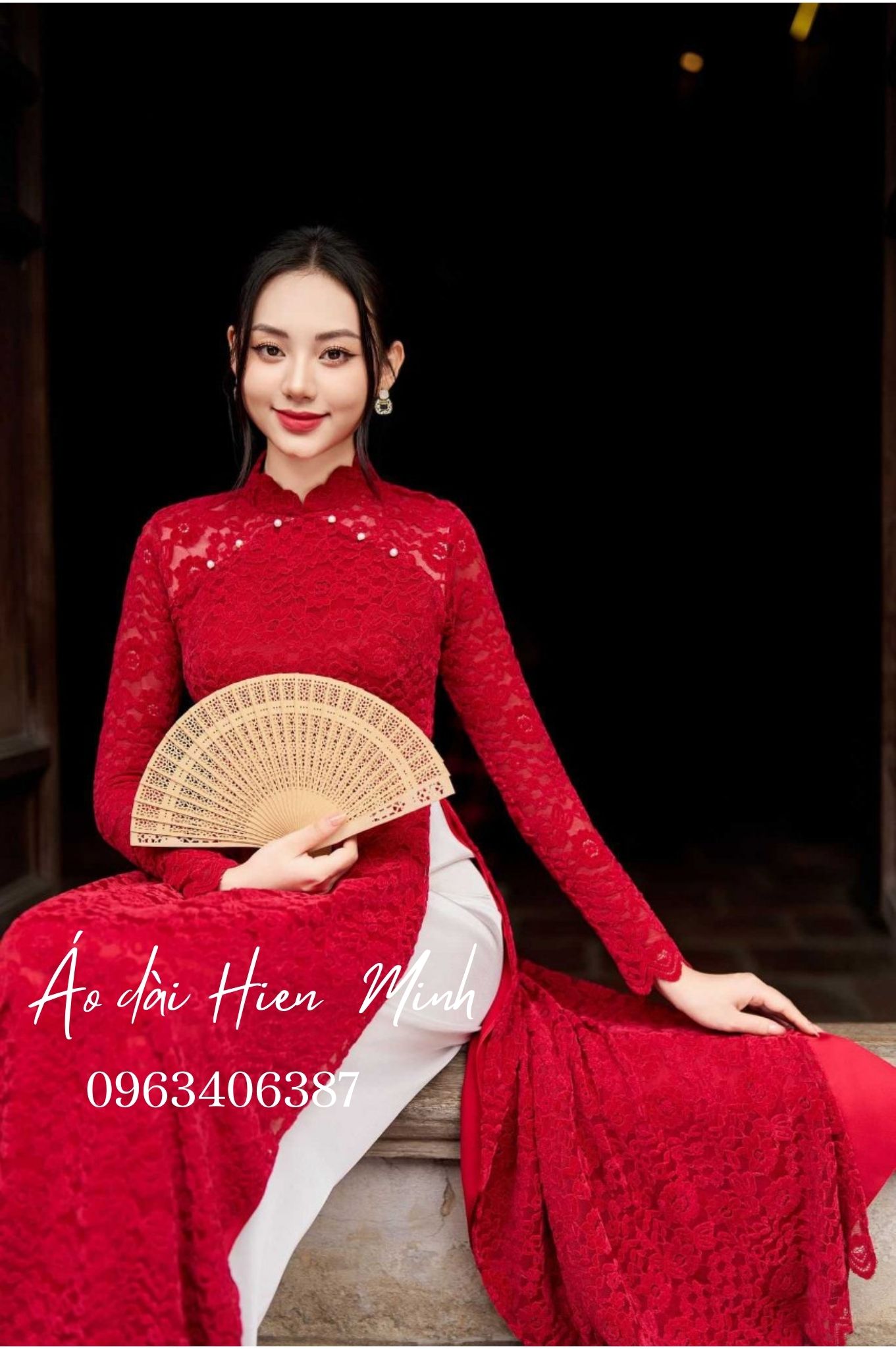 ao dai co dau vai ren