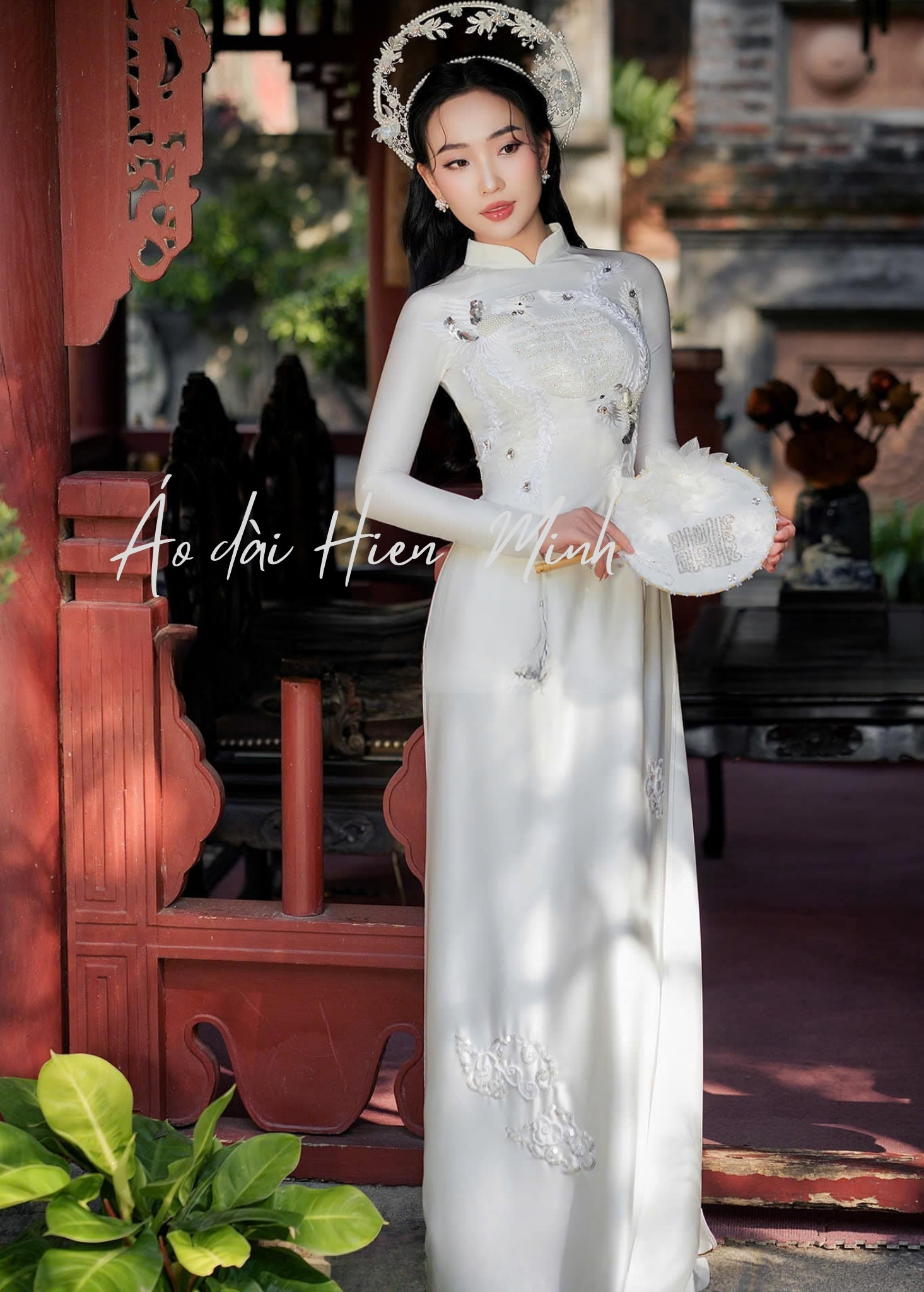ao dai co dau trang dinh da