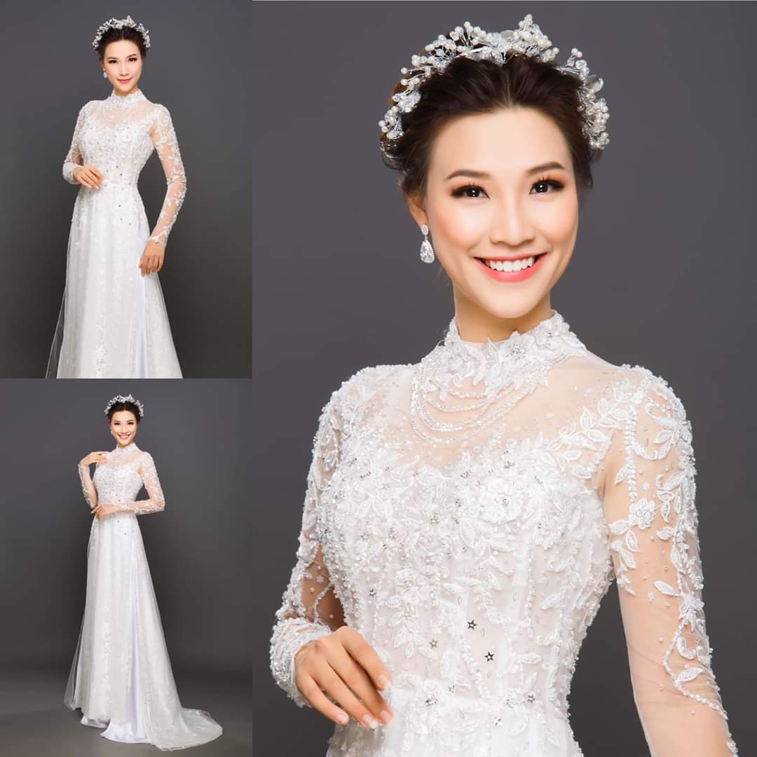 ao dai ren co dau