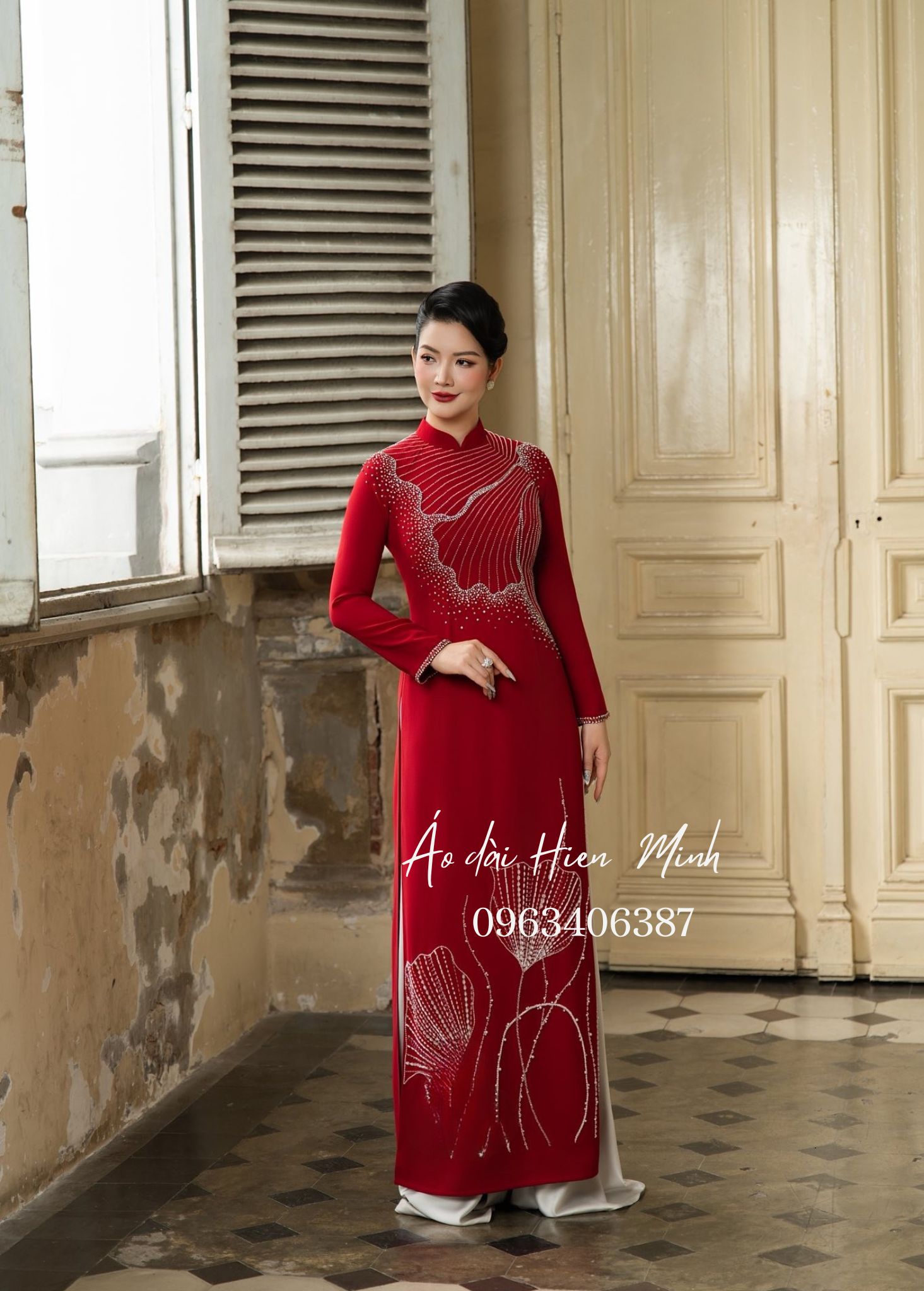 ao dai co dau chu re