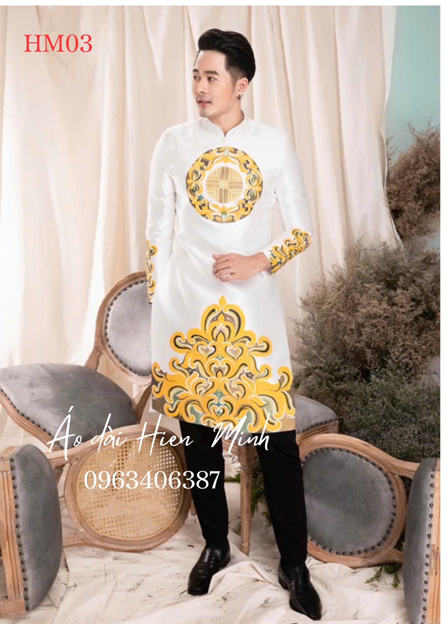 ao dai nam mau trang