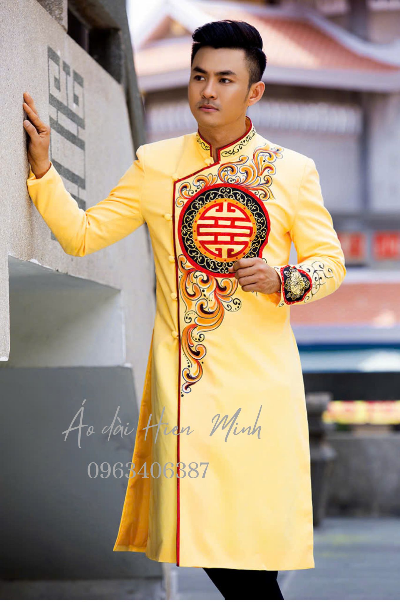 ao dai nam mau vang