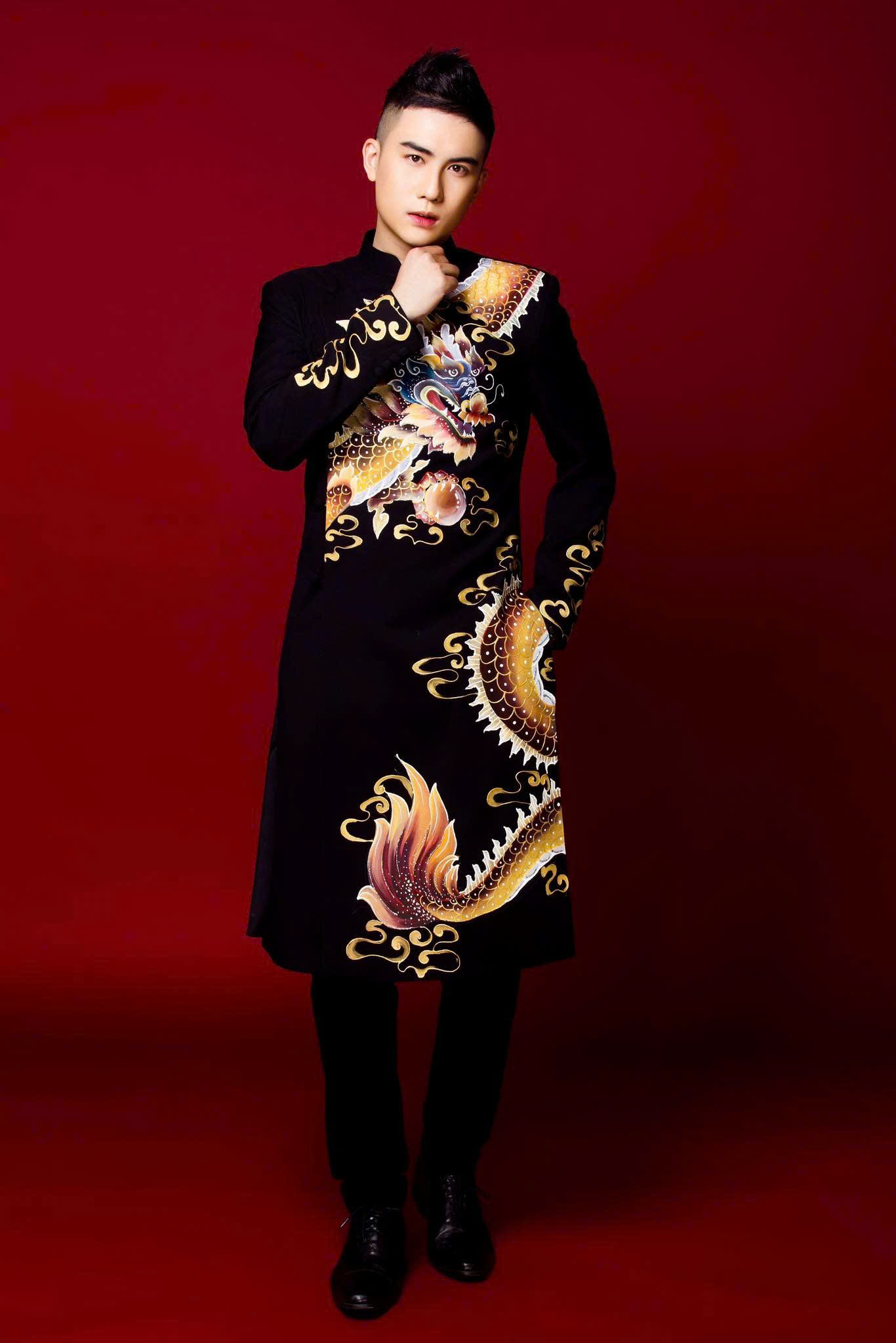 ao dai nam ve tay