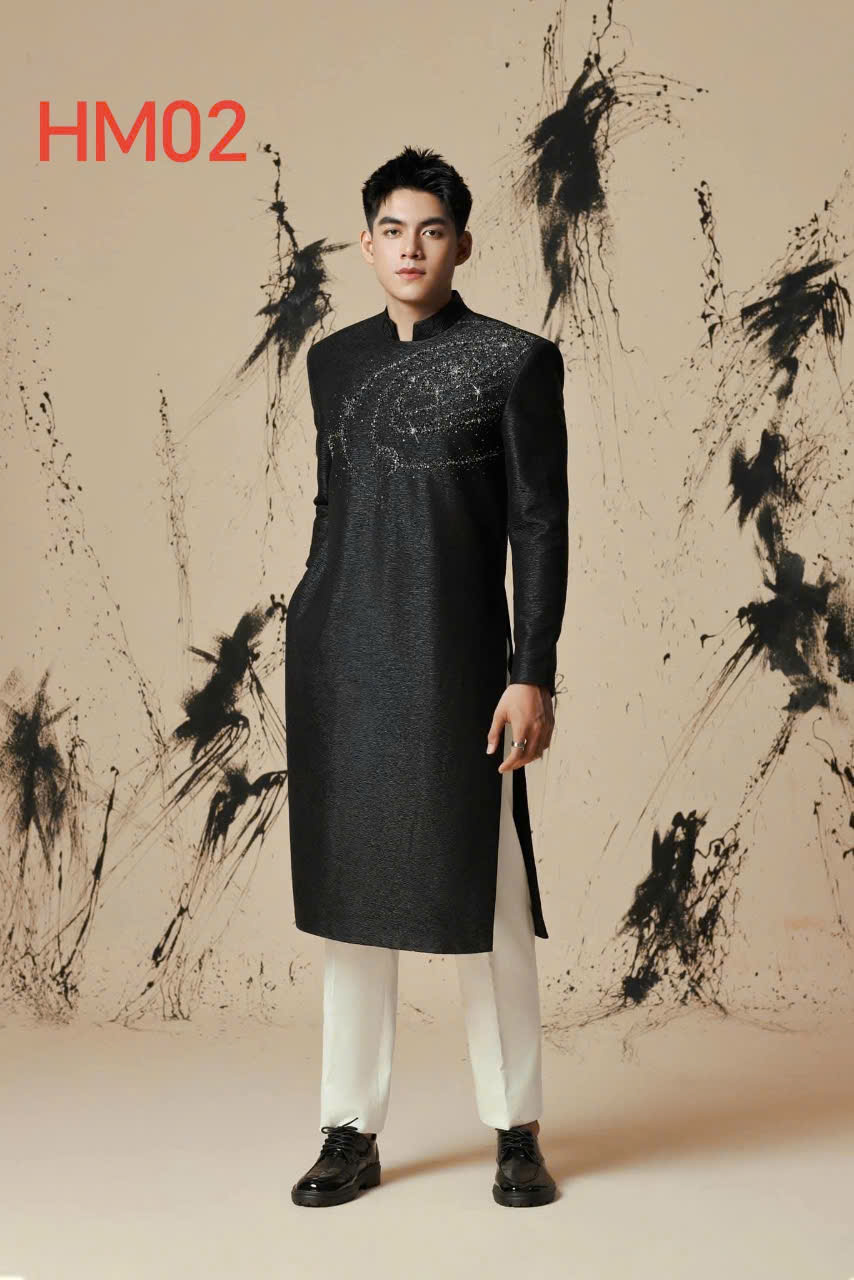 ao dai nam dinh ket hoa tiet
