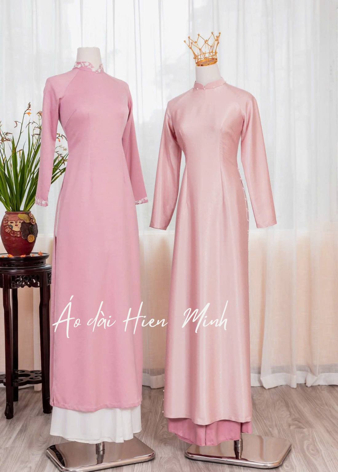 ao dai mau hong