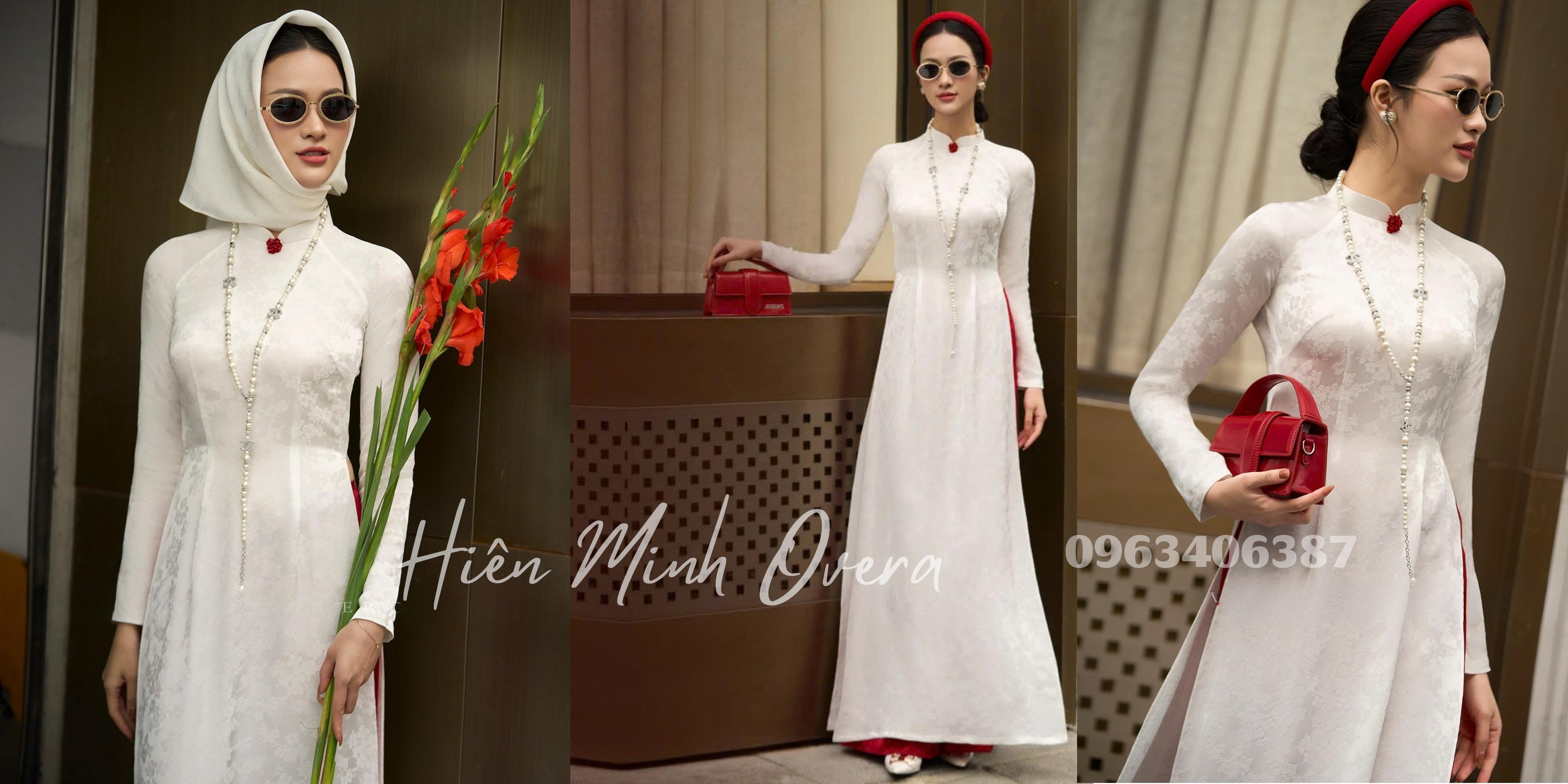 ao dai truyen thong mau trang