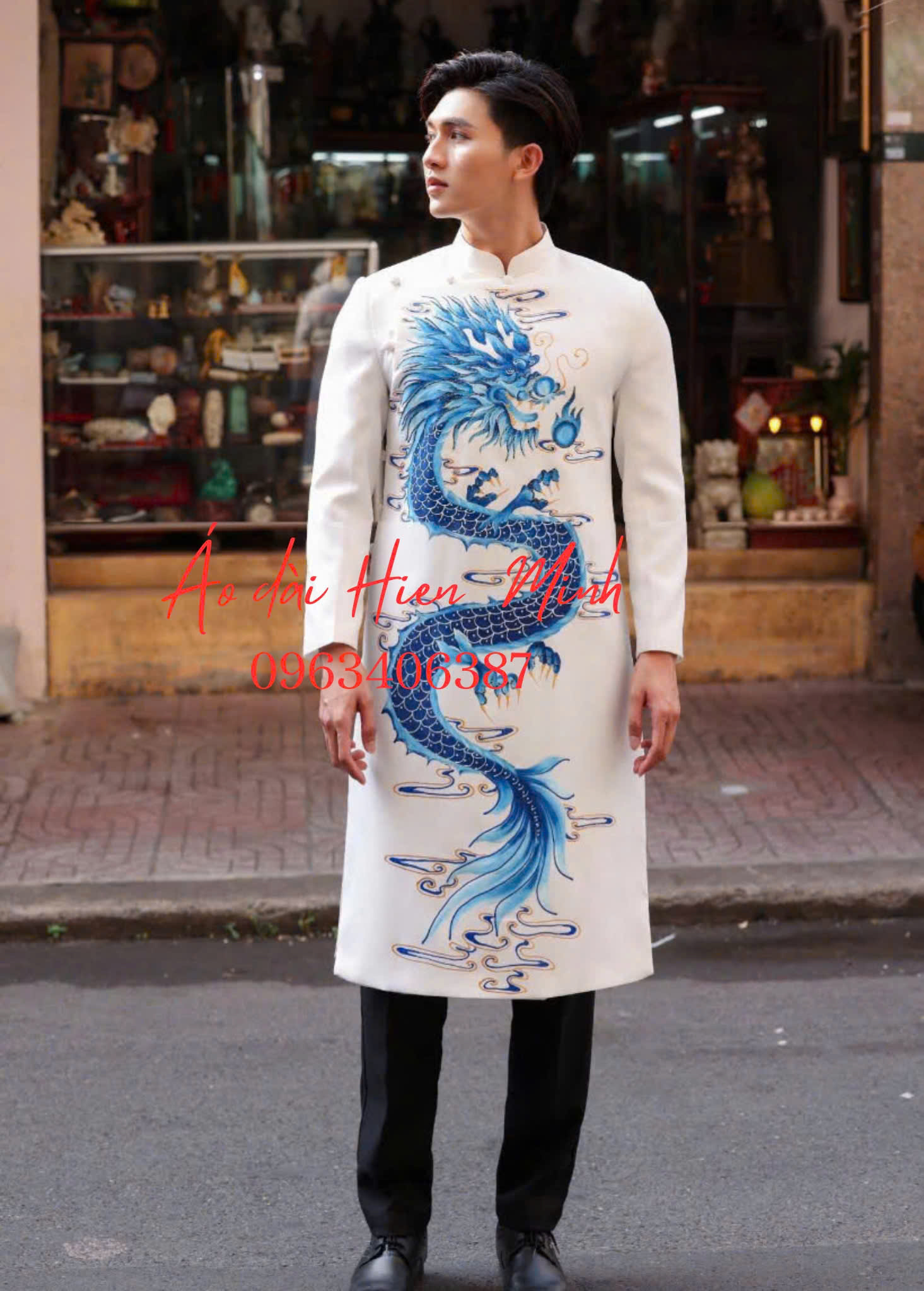 15 Mẫu &Aacute;o D&agrave;i C&aacute;ch T&acirc;n Nam Họa Tiết Rồng Sang Trọng Được Y&ecirc;u Th&iacute;ch Nhất