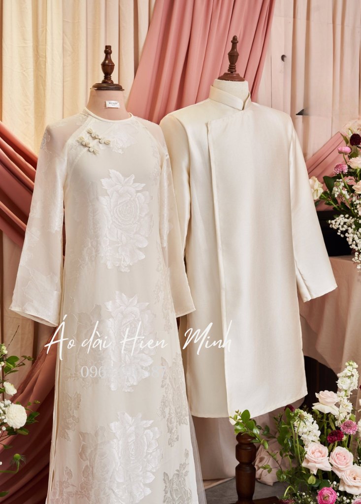10++ Mẫu áo dài cưới cách tân cho cô dâu chú rể mới nhất hiện nay