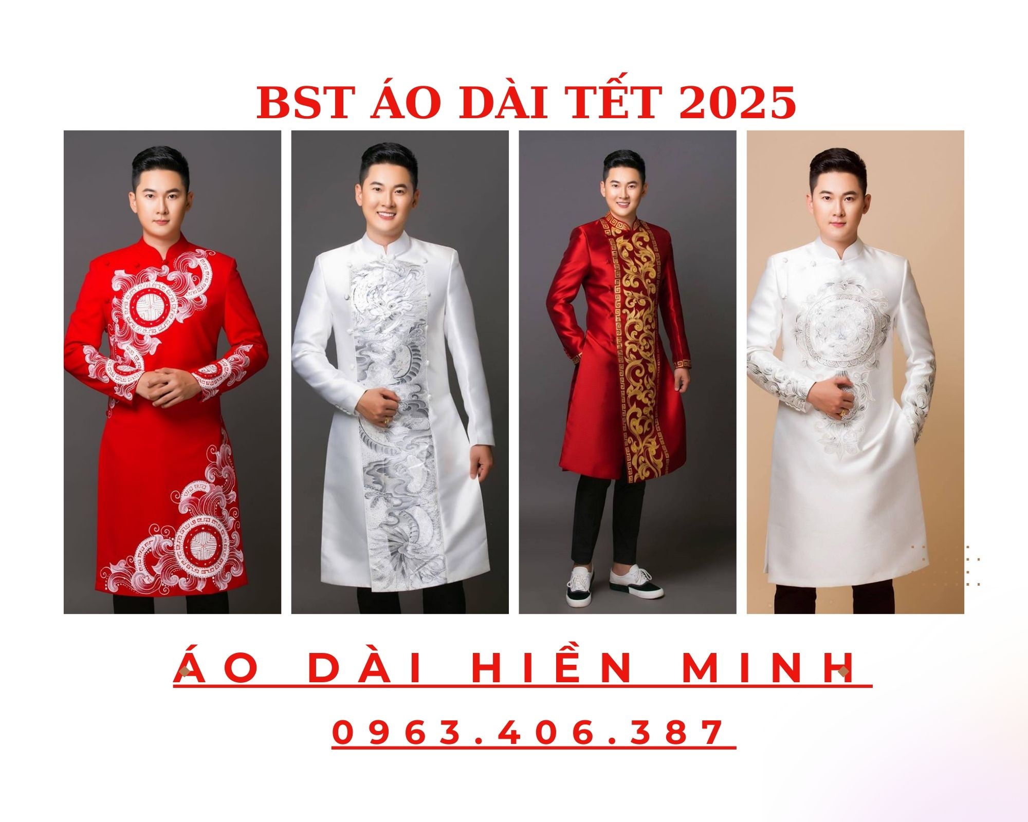 BST Áo dài nam Tết 2025 đẹp nhất