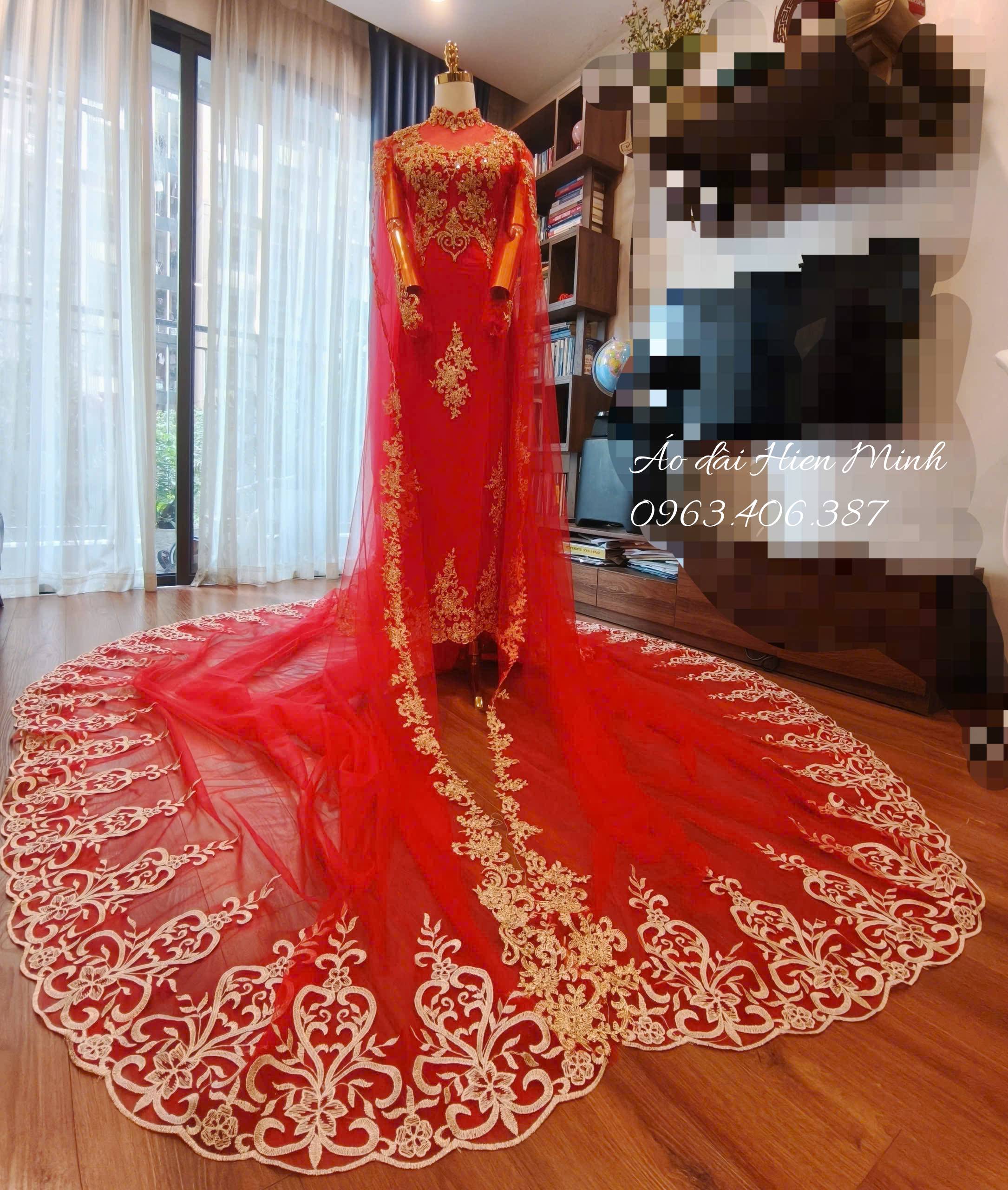 10 ++ Mẫu áo dài cô dâu đuôi dài sang trọng và quyến rũ nhất