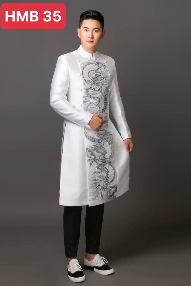 15 Mẫu &Aacute;o D&agrave;i C&aacute;ch T&acirc;n Nam Họa Tiết Rồng Sang Trọng Được Y&ecirc;u Th&iacute;ch Nhất