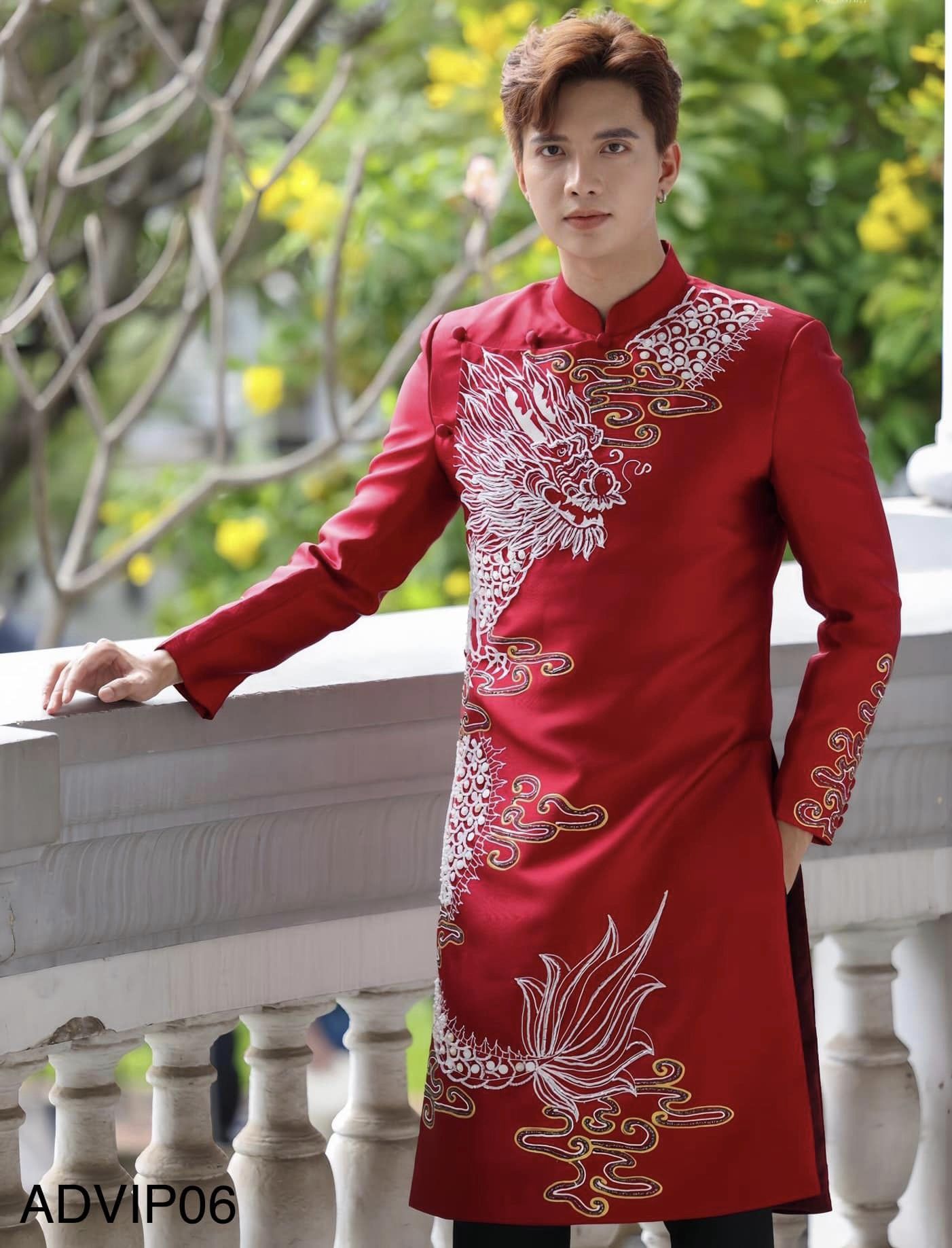 15 Mẫu &Aacute;o D&agrave;i C&aacute;ch T&acirc;n Nam Họa Tiết Rồng Sang Trọng Được Y&ecirc;u Th&iacute;ch Nhất