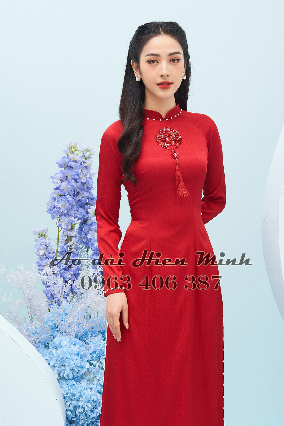 ao dai co dau don gian