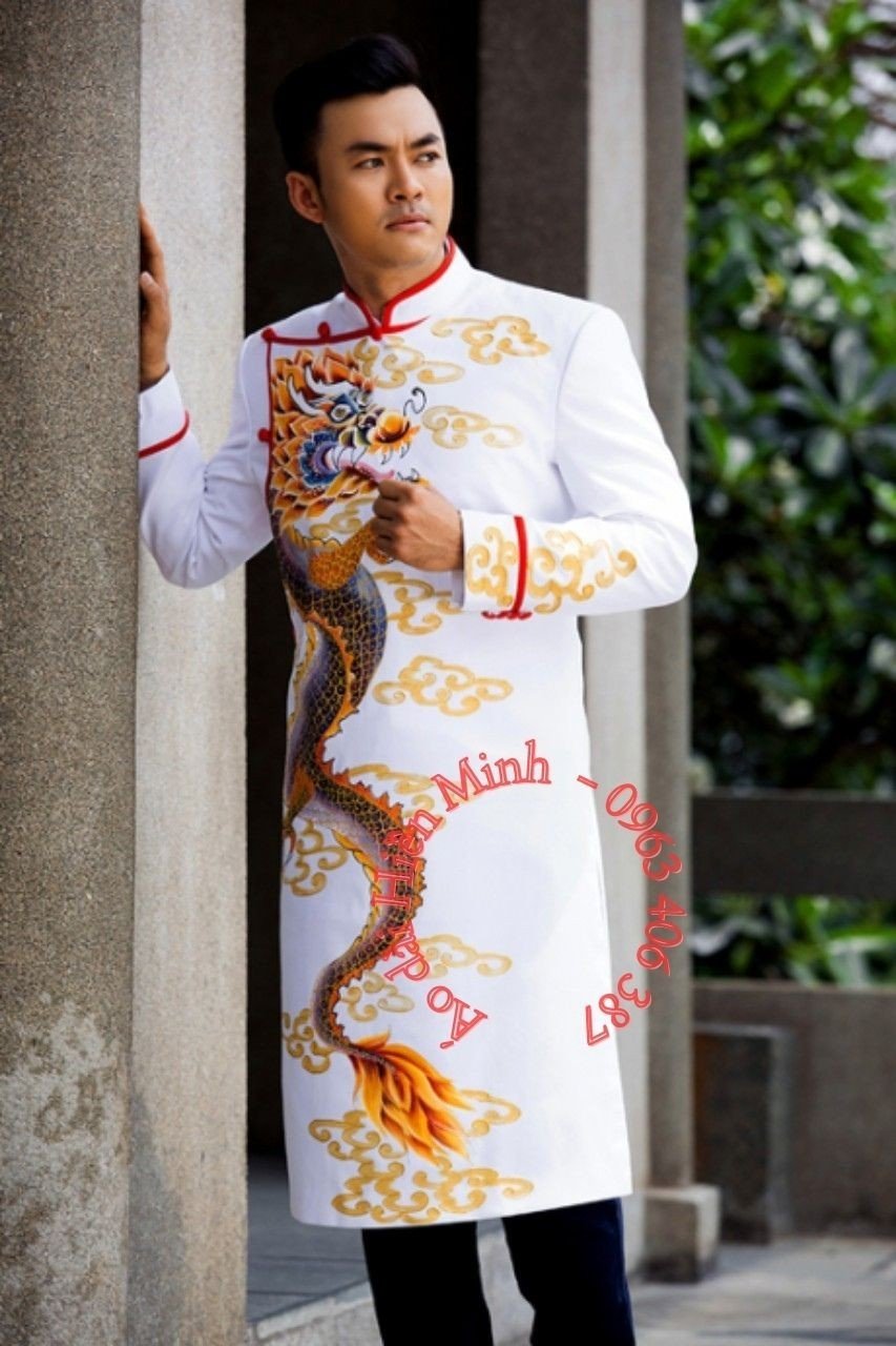 Ao dai nam mau trang