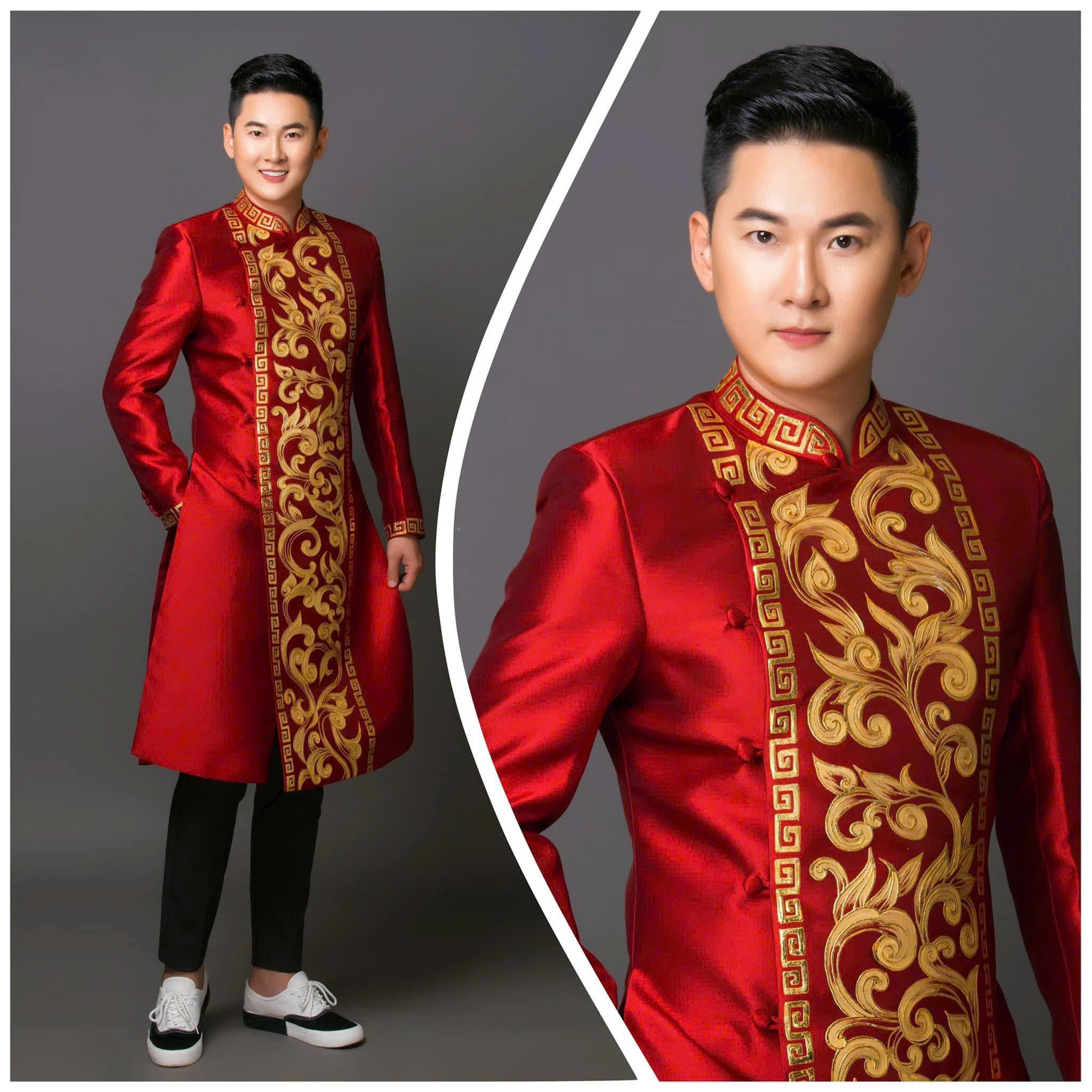 20 ++ Mẫu áo dài cách tân nam dành cho chú rể sang trọng và lịch lãm nhất