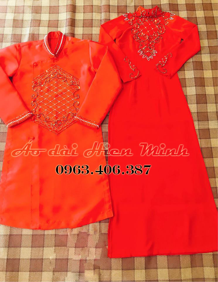 ao dai cuoi mau do