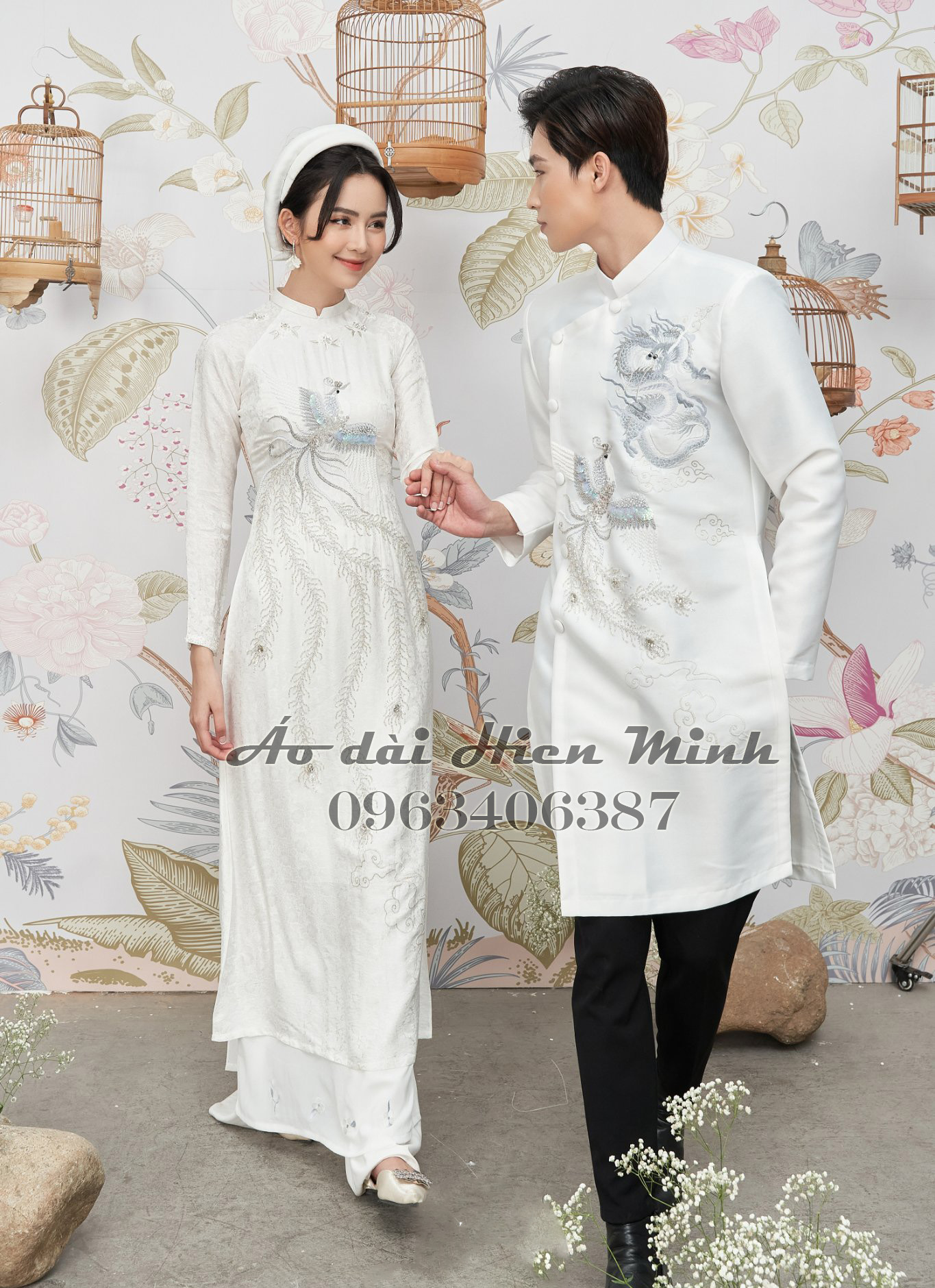 TOP Những mẫu &aacute;o d&agrave;i cưới cặp đ&ocirc;i m&agrave;u trắng đẹp nhất hiện nay d&agrave;nh cho c&ocirc; d&acirc;u ch&uacute; rể
