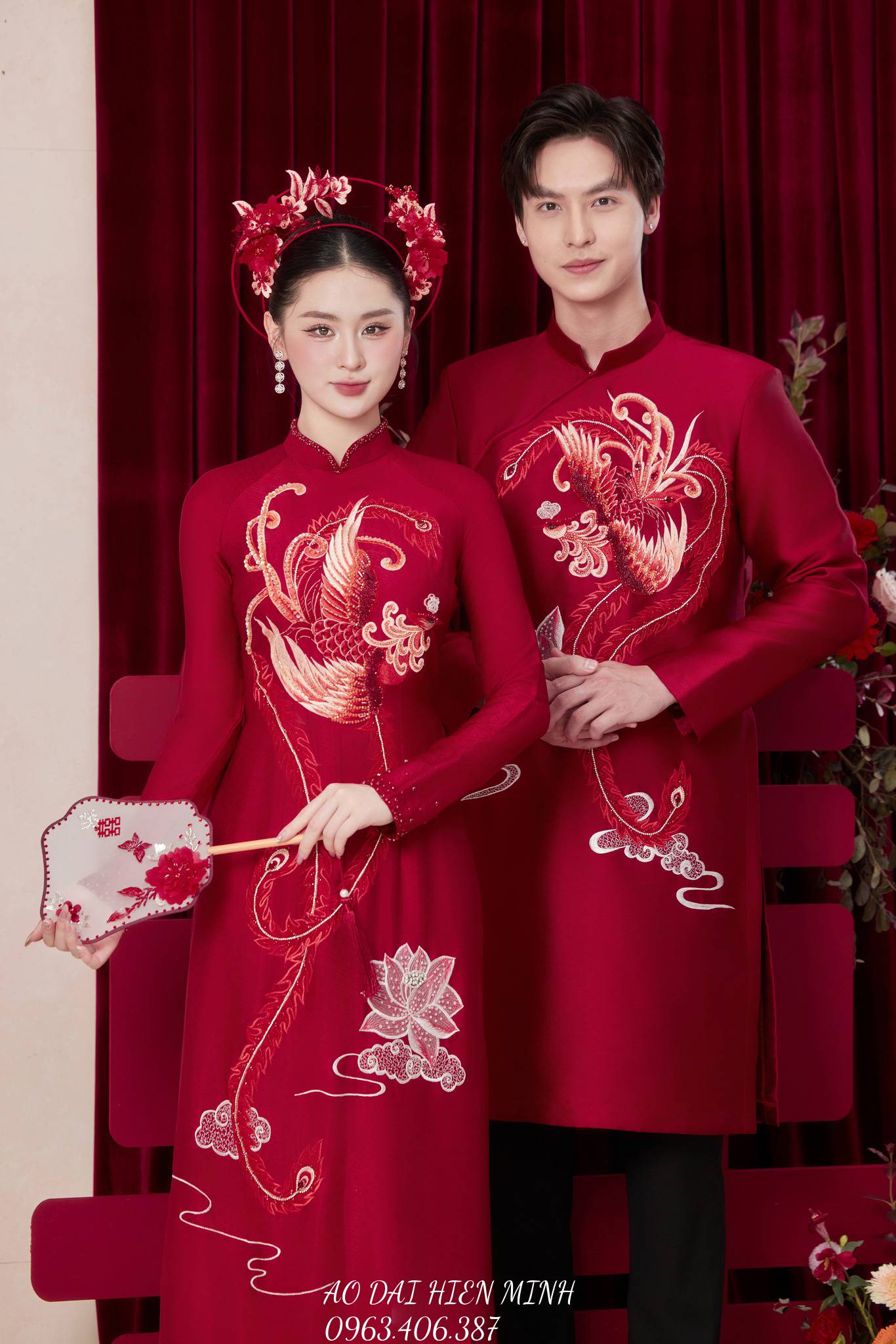 &Aacute;o d&agrave;i cưới đ&ocirc;i d&agrave;nh cho c&ocirc; d&acirc;u ch&uacute; rể 