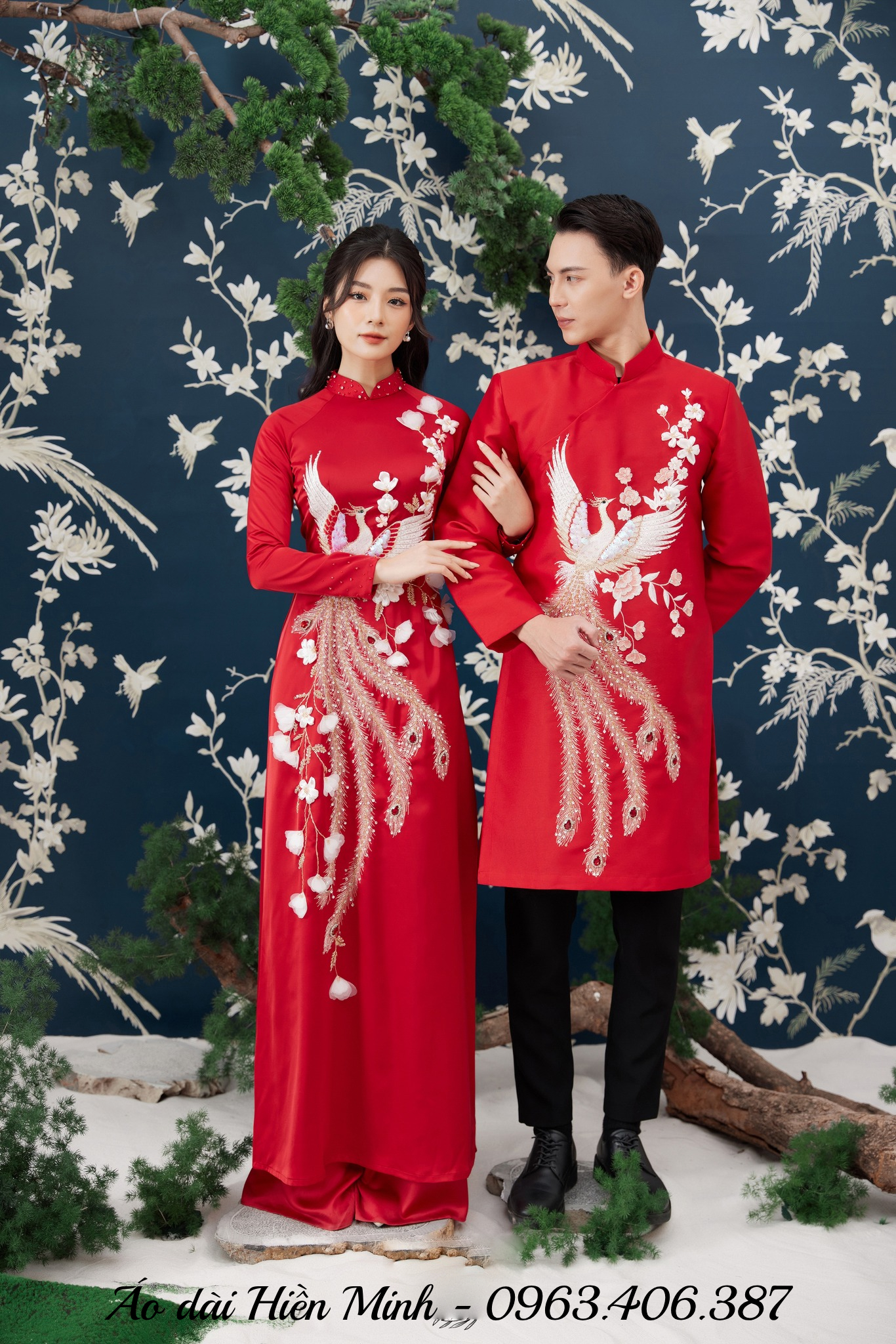 10 họa tiết &aacute;o d&agrave;i cưới đẹp v&agrave; &yacute; nghĩa nhất d&agrave;nh cho c&ocirc; d&acirc;u ch&uacute; rể