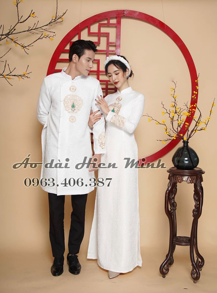 ao dai cuoi mau trang 