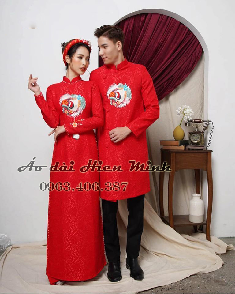 ao dai cuoi mau do