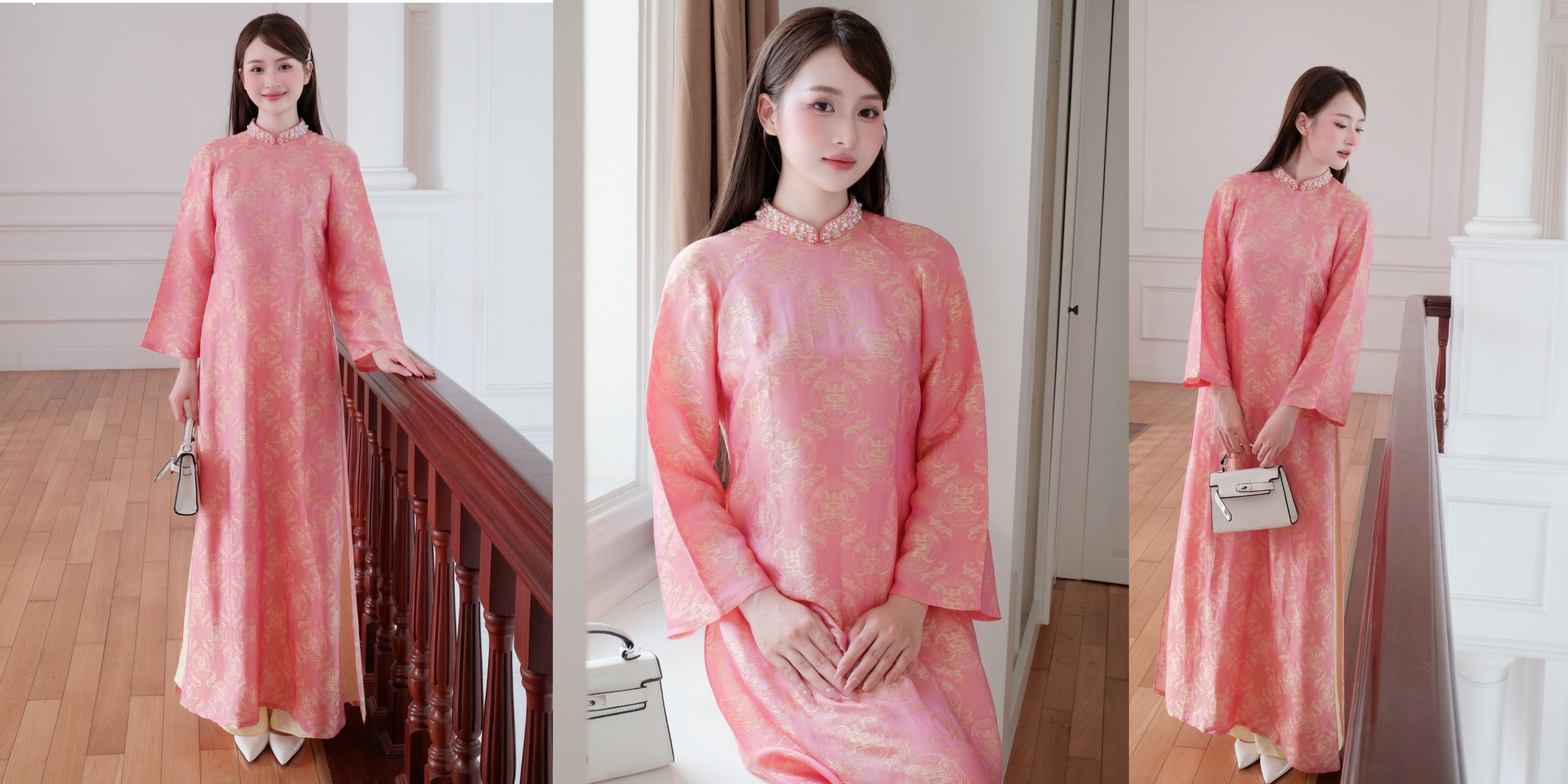 BST Mẫu &aacute;o d&agrave;i đồng phục nữ đẹp nhẹ nh&agrave;ng, thanh lịch mới nhất hiện nay