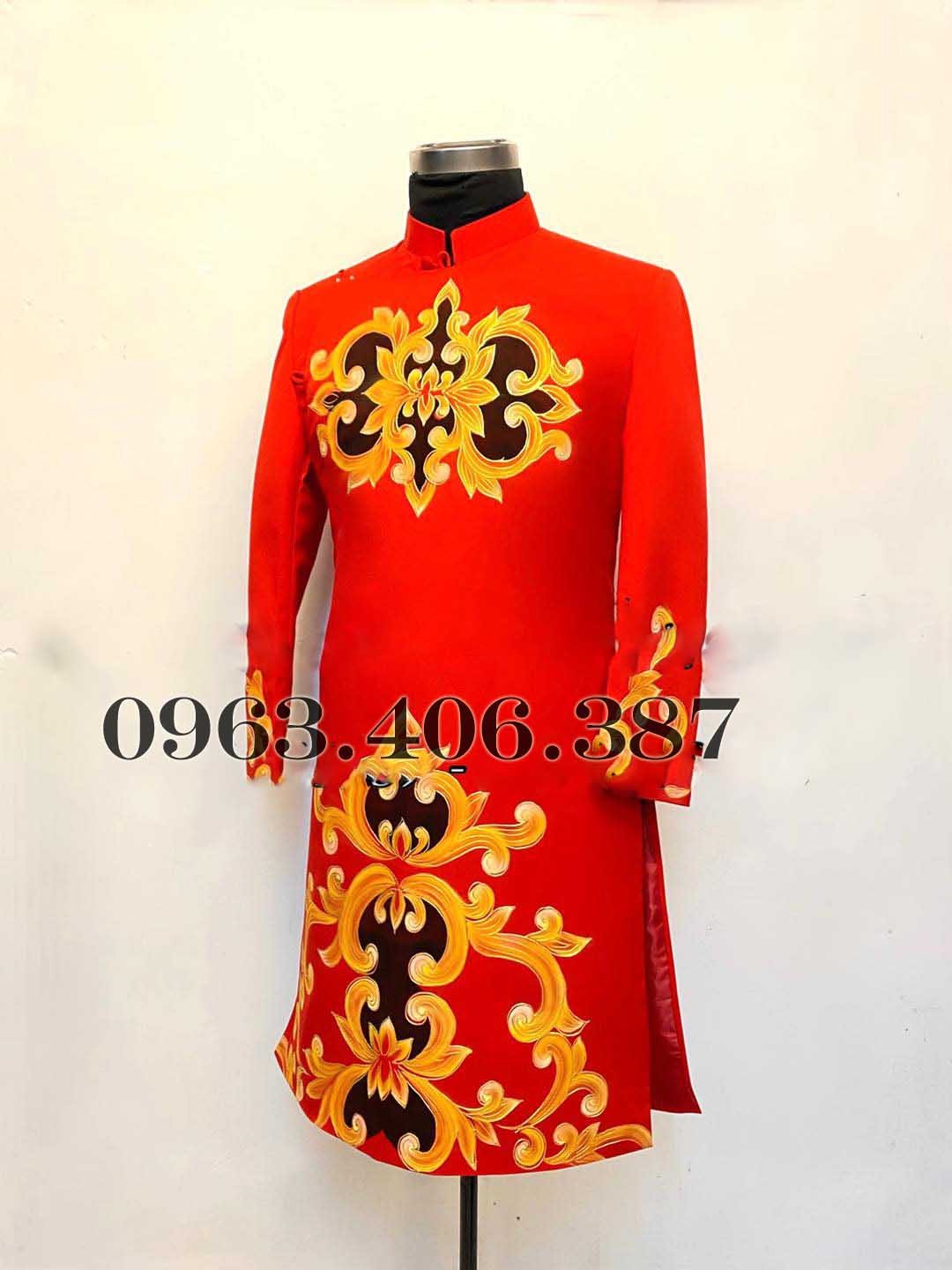 ao dai nam mau do 