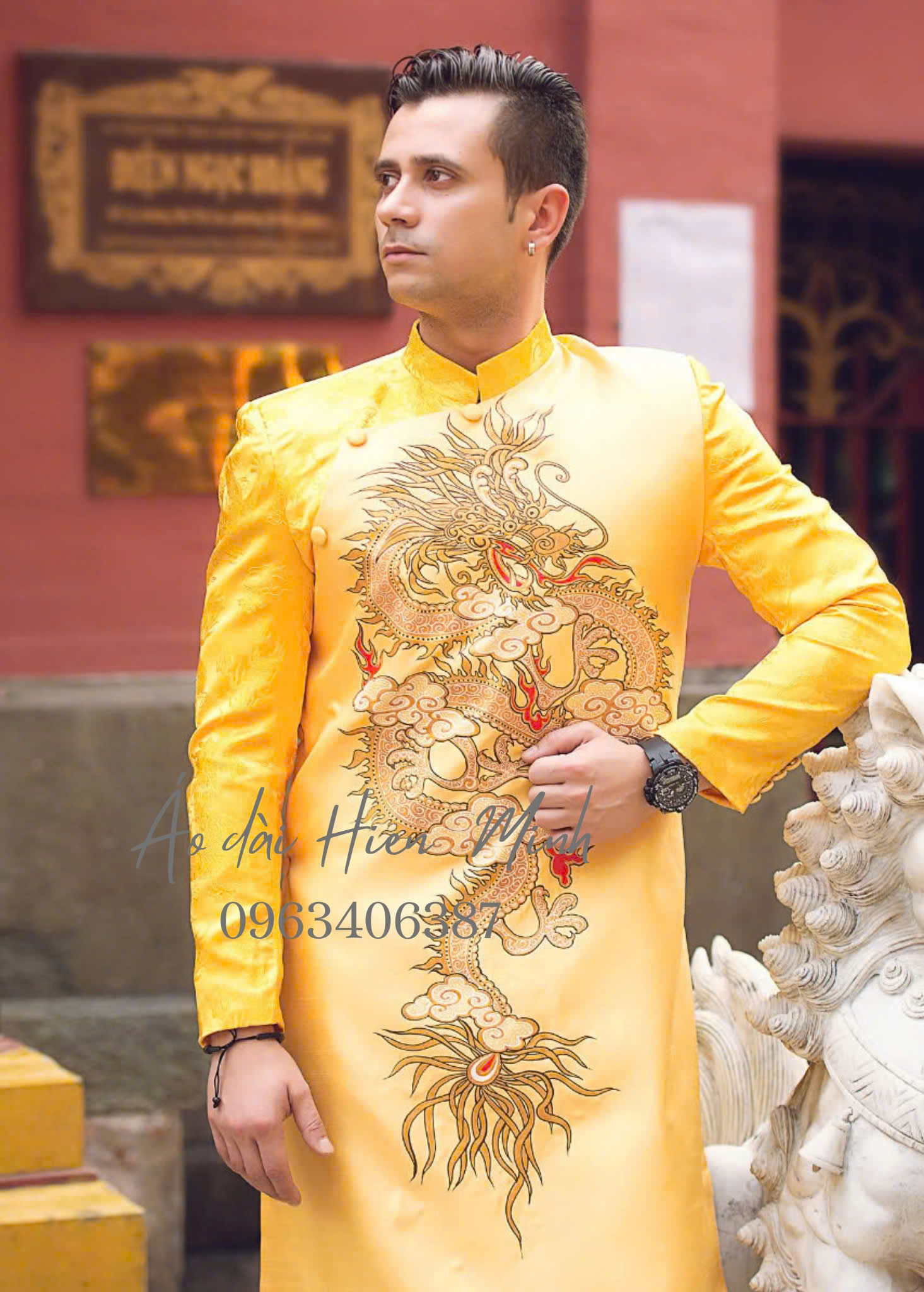 15 Mẫu &Aacute;o D&agrave;i C&aacute;ch T&acirc;n Nam Họa Tiết Rồng Sang Trọng Được Y&ecirc;u Th&iacute;ch Nhất