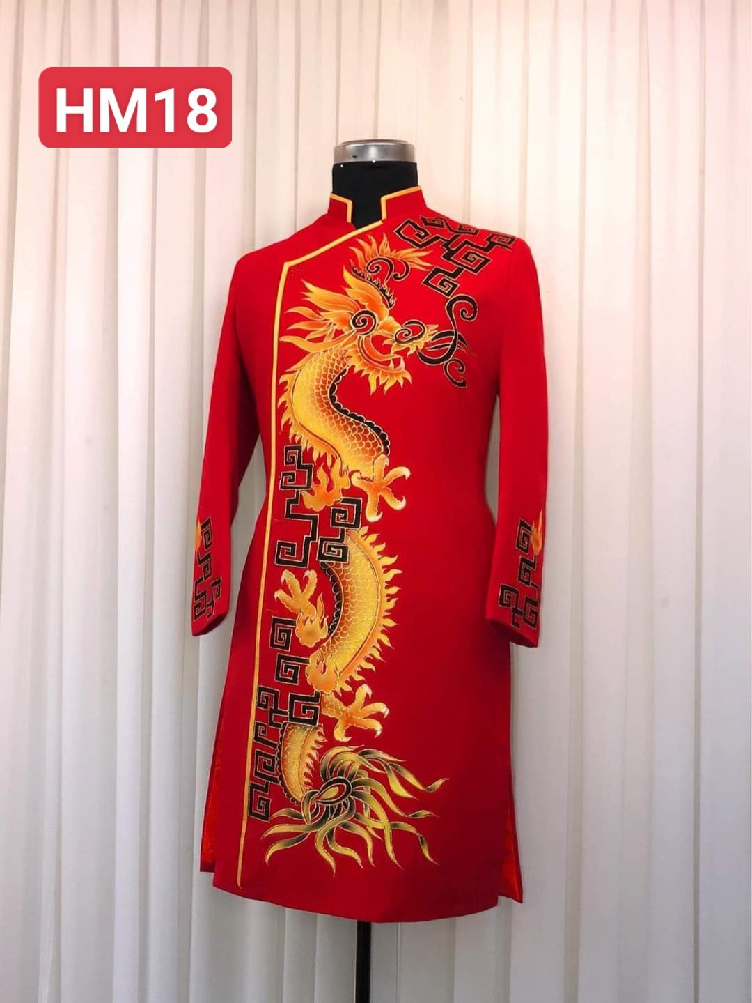 15 Mẫu &Aacute;o D&agrave;i C&aacute;ch T&acirc;n Nam Họa Tiết Rồng Sang Trọng Được Y&ecirc;u Th&iacute;ch Nhất