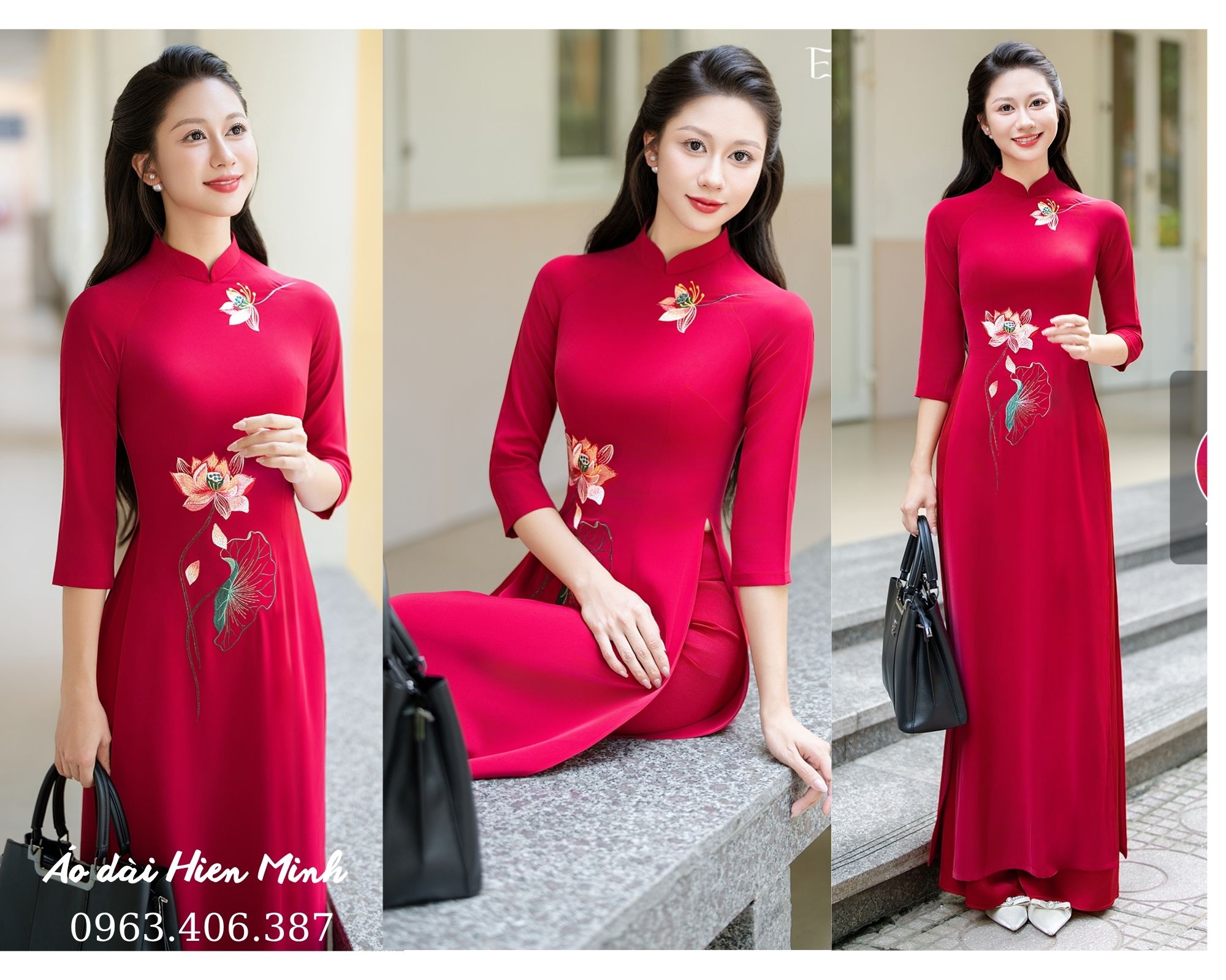 BST Mẫu &aacute;o d&agrave;i đồng phục nữ đẹp nhẹ nh&agrave;ng, thanh lịch mới nhất hiện nay