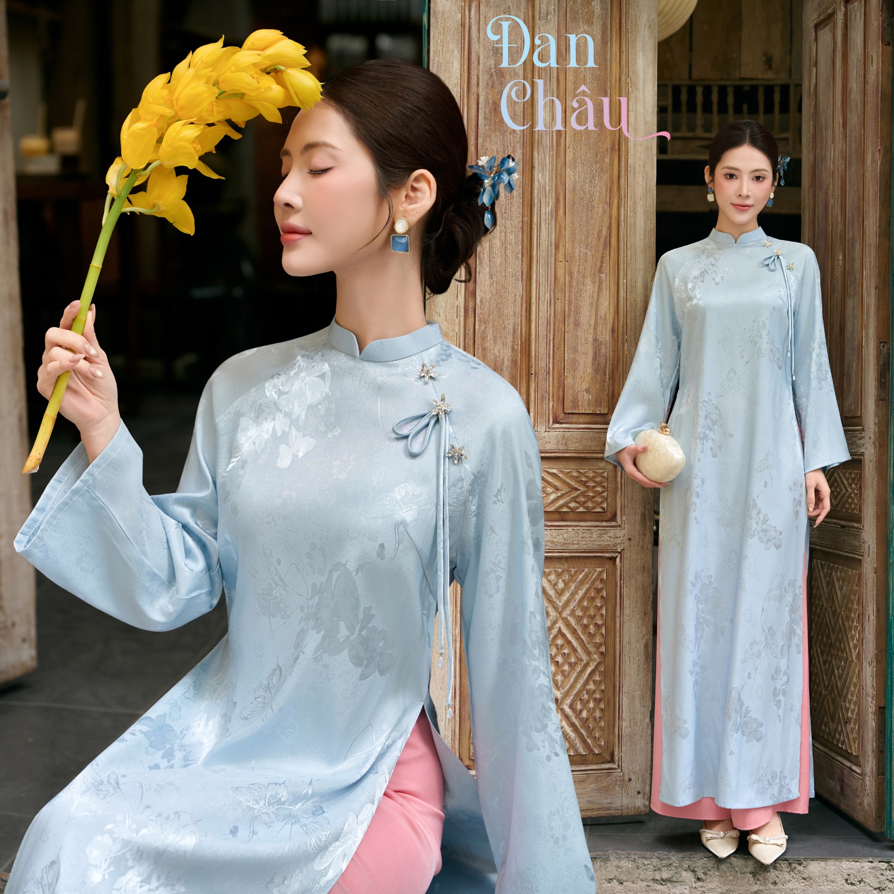 BST Mẫu &aacute;o d&agrave;i đồng phục nữ đẹp nhẹ nh&agrave;ng, thanh lịch mới nhất hiện nay