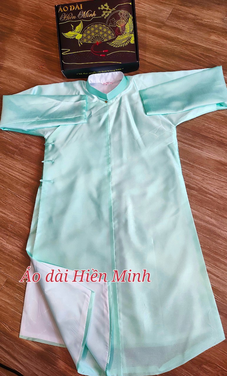 Áo dài ngũ thân vải sa hàn may hai lớp cao cấp