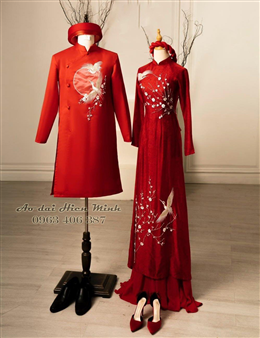 Những họa tiết áo dài cưới đẹp và ý nghĩa nhất dành cho cô dâu chú rể