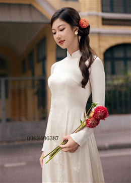 BST Áo dài trắng thanh lịch, sang trọng