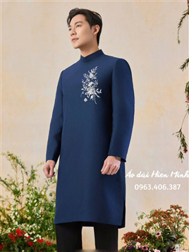 Áo dài cách tân nam cao cấp - xanh Navy
