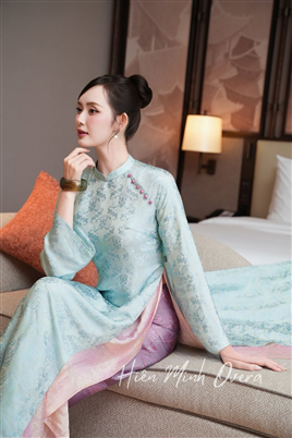 Áo dài cách tân nữ dáng suông HMN568