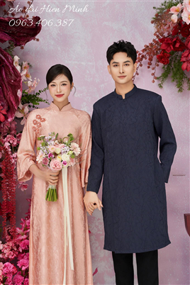 Áo dài cặp đôi cao cấp trẻ trung, thanh lịch