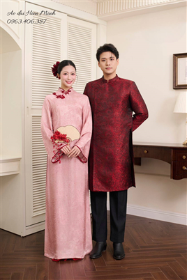 Áo dài cặp đôi nam nữ thanh lịch, sang trọng