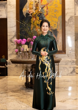 Áo dài mẹ cô dâu chú rể sang trọng - HMSG 010