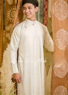 Áo dài ngũ thân nam gấm