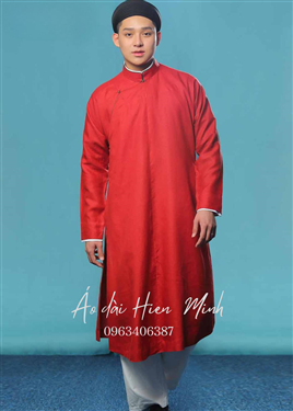 Áo ngũ thân nam truyền thống màu đỏ